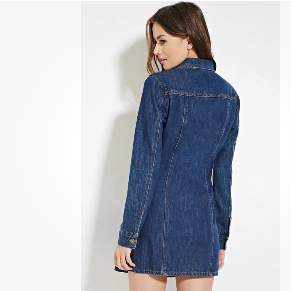 💰SOLD💰DO NOT BUY LIFE IN PROGRESS Jean Shirt Dress - Picture 5 of 10